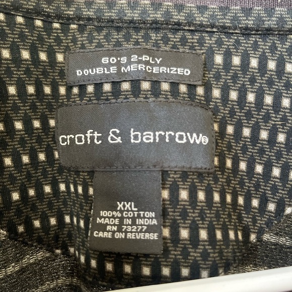 Men’s CROFT & BARROW Polo Shirt Navy Blue - Picture 2 of 5